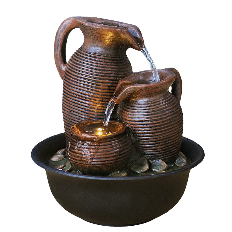 Triple Pitcher Table Fountain