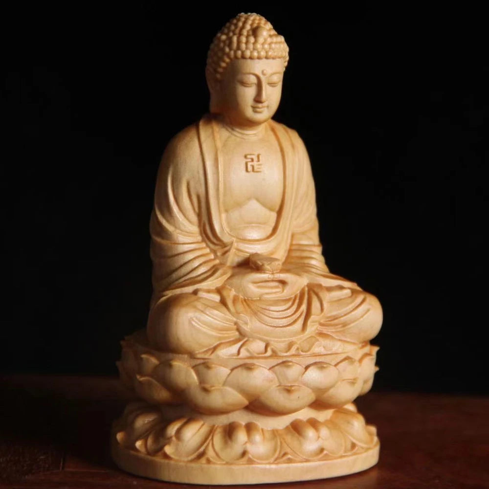 Wooden Buddha Figurine