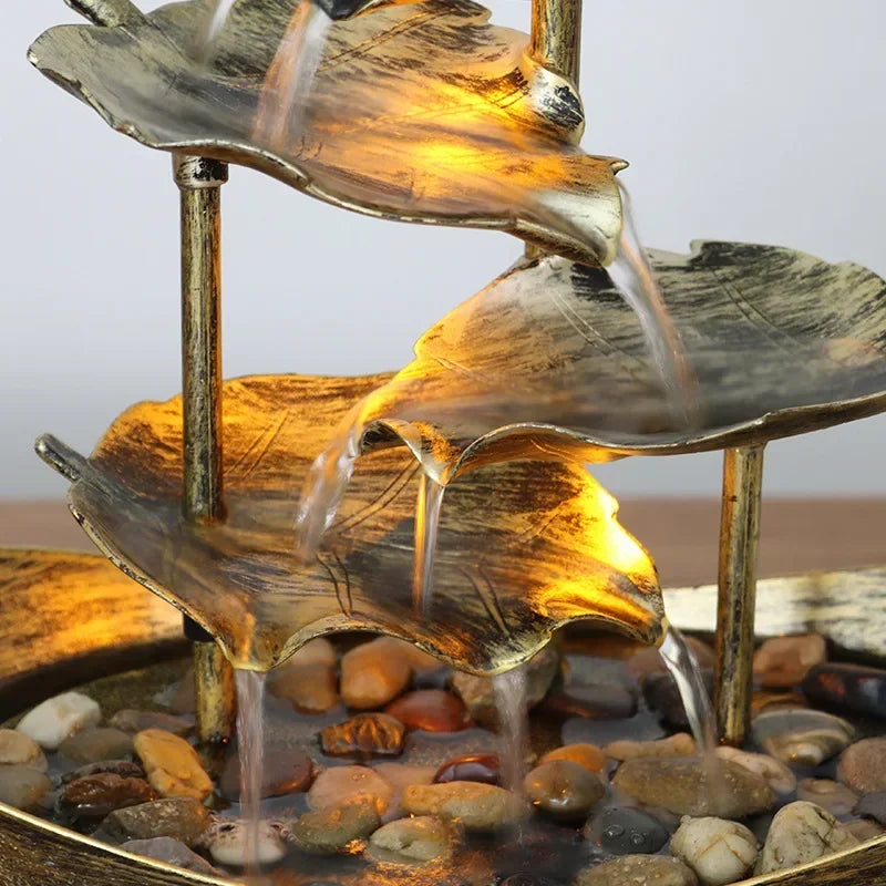 Four-Tier Leaf Table Fountain