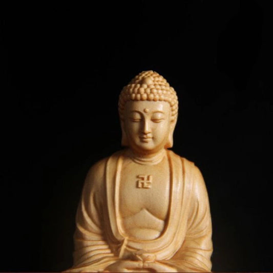 Wooden Buddha Figurine