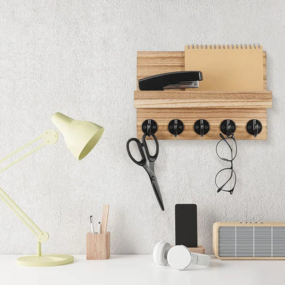 Wooden Key Holder Shelf