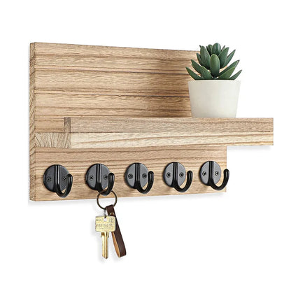 Wooden Key Holder Shelf