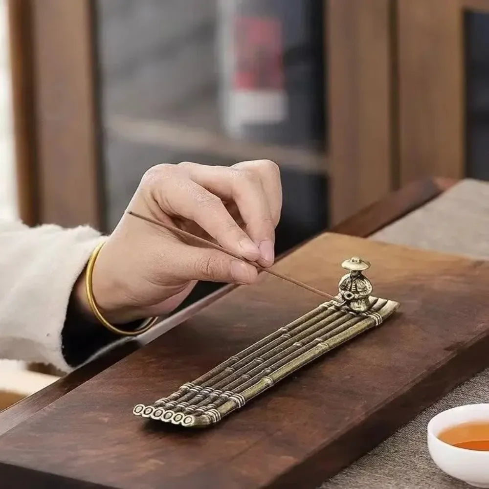 Bronze Boat Incense Burner