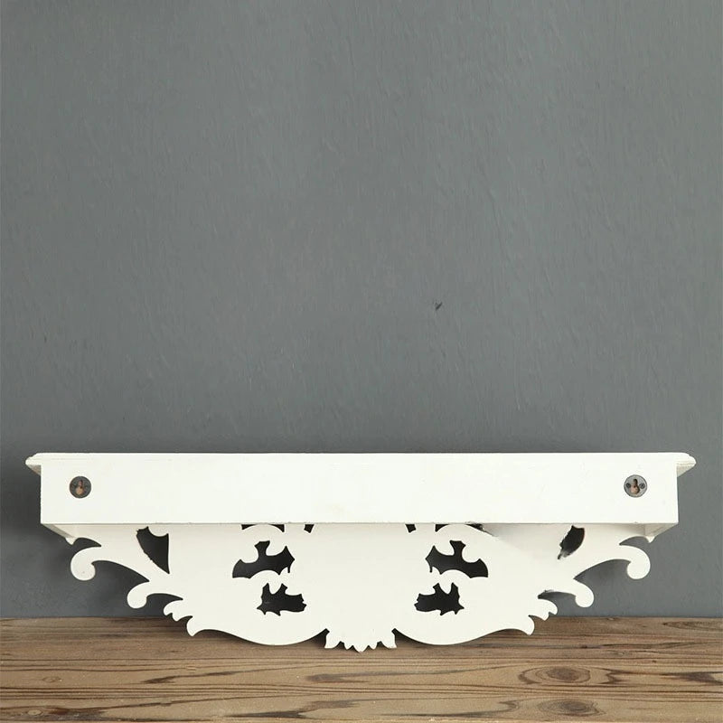 Carved Wooden Wall Shelf