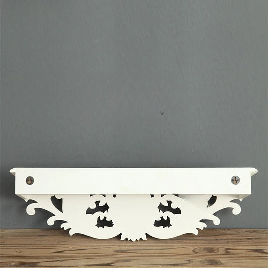 Carved Wooden Wall Shelf