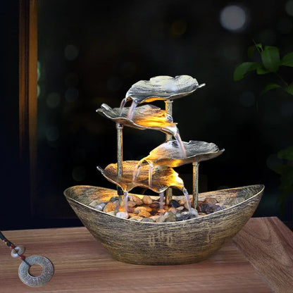 Four-Tier Leaf Table Fountain