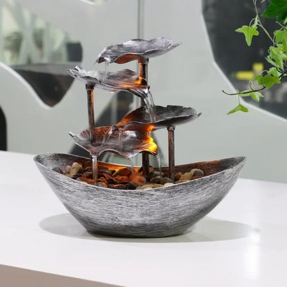 Four-Tier Leaf Table Fountain