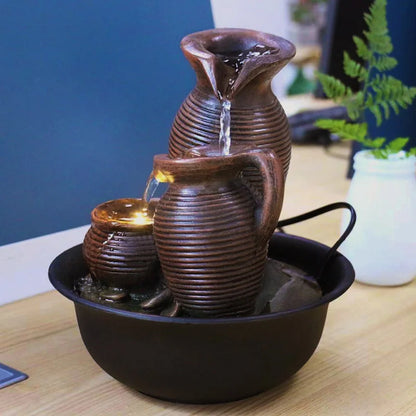 Triple Pitcher Table Fountain