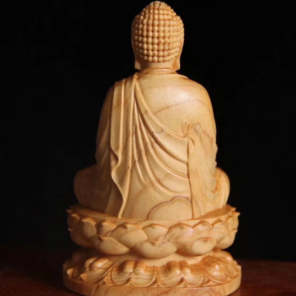 Wooden Buddha Figurine