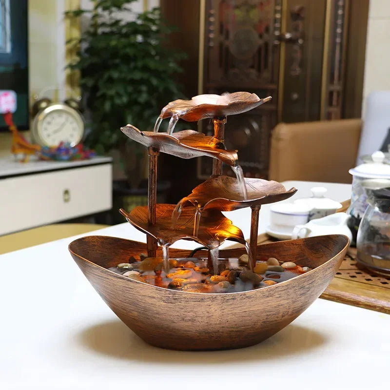 Four-Tier Leaf Table Fountain