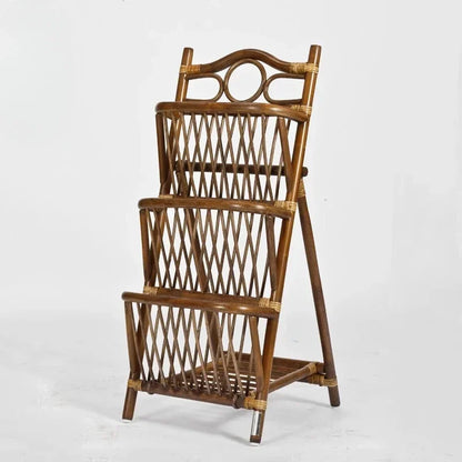 Rattan Magazine Shelf