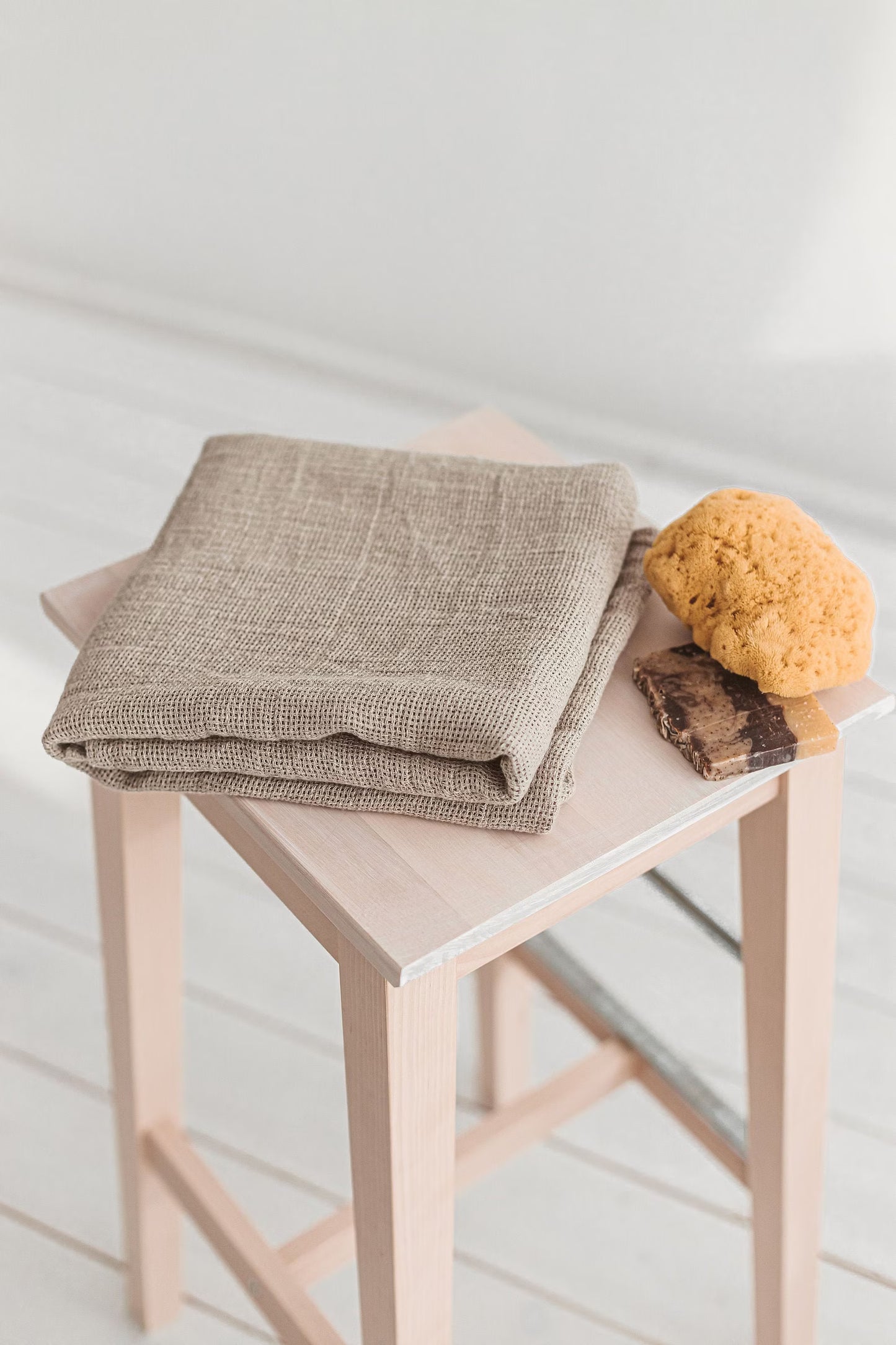 Natural Linen Waffle Towel Set