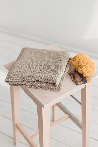Natural Linen Waffle Towel Set