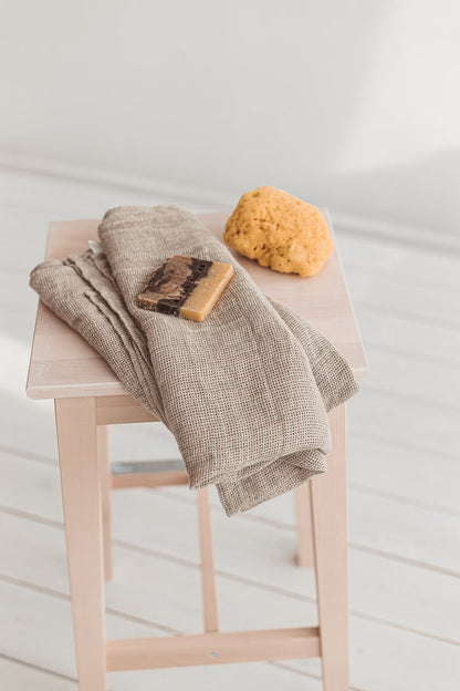 Natural Linen Waffle Towel Set