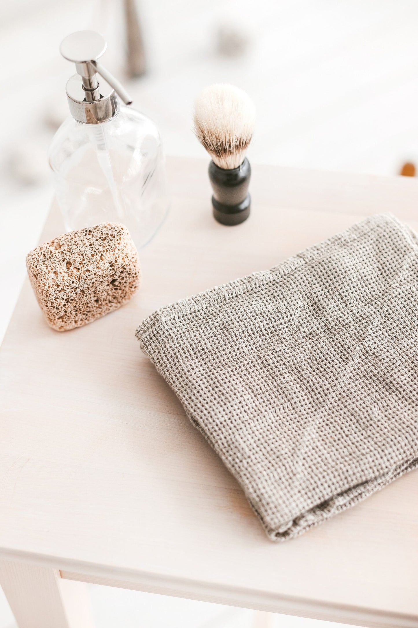 Natural Linen Waffle Towel Set