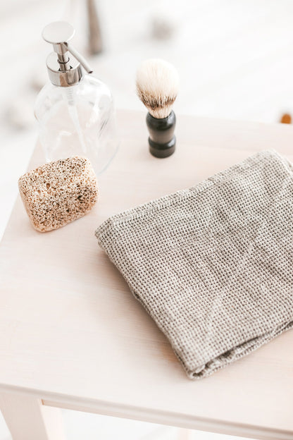 Natural Linen Waffle Towel Set