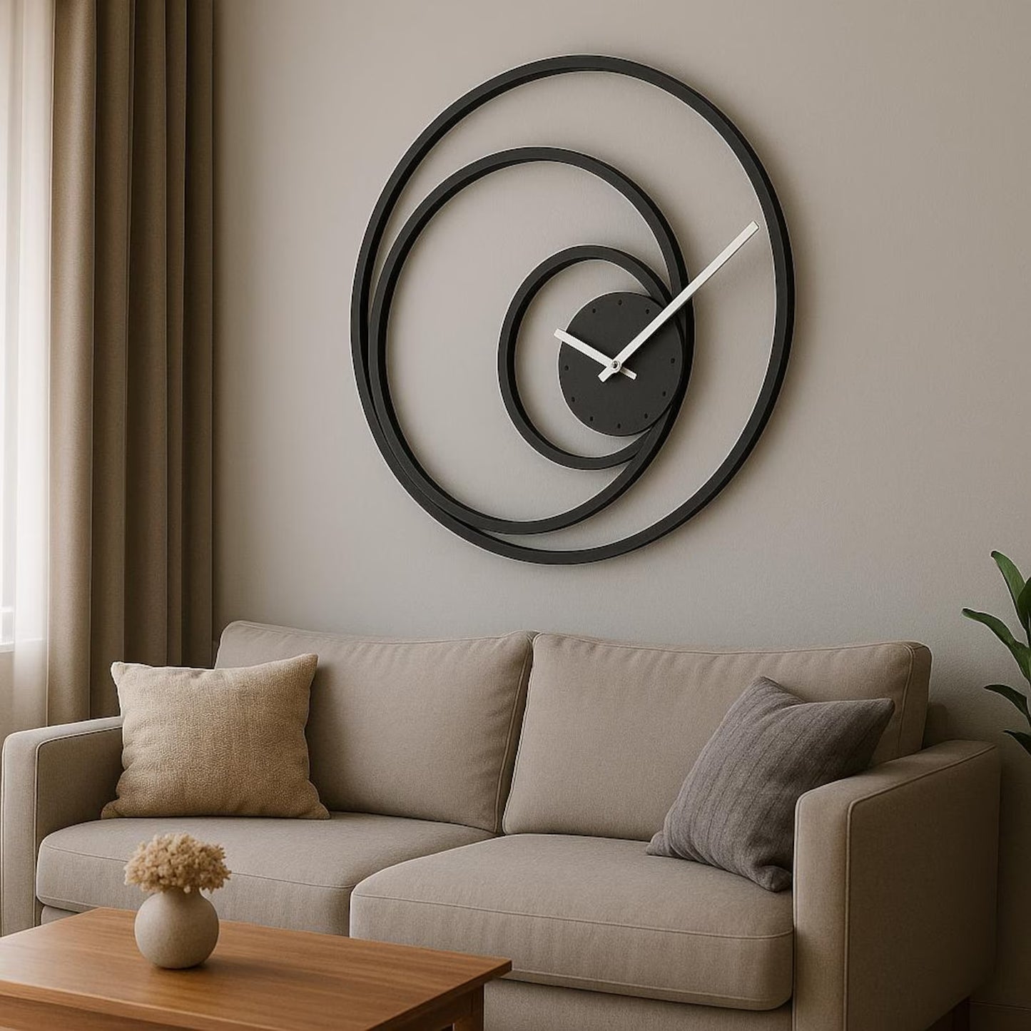 Rustic Metal Wall Clock