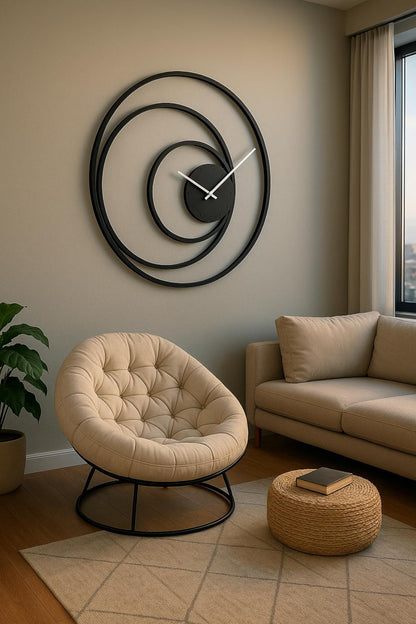 Rustic Metal Wall Clock